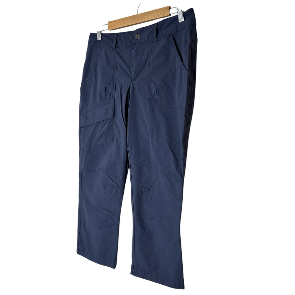 Columbia Cargo Pants Women's Size 8 Navy Blue Outdoor Hiking Stretch Capri Camp - Picture 9 of 9